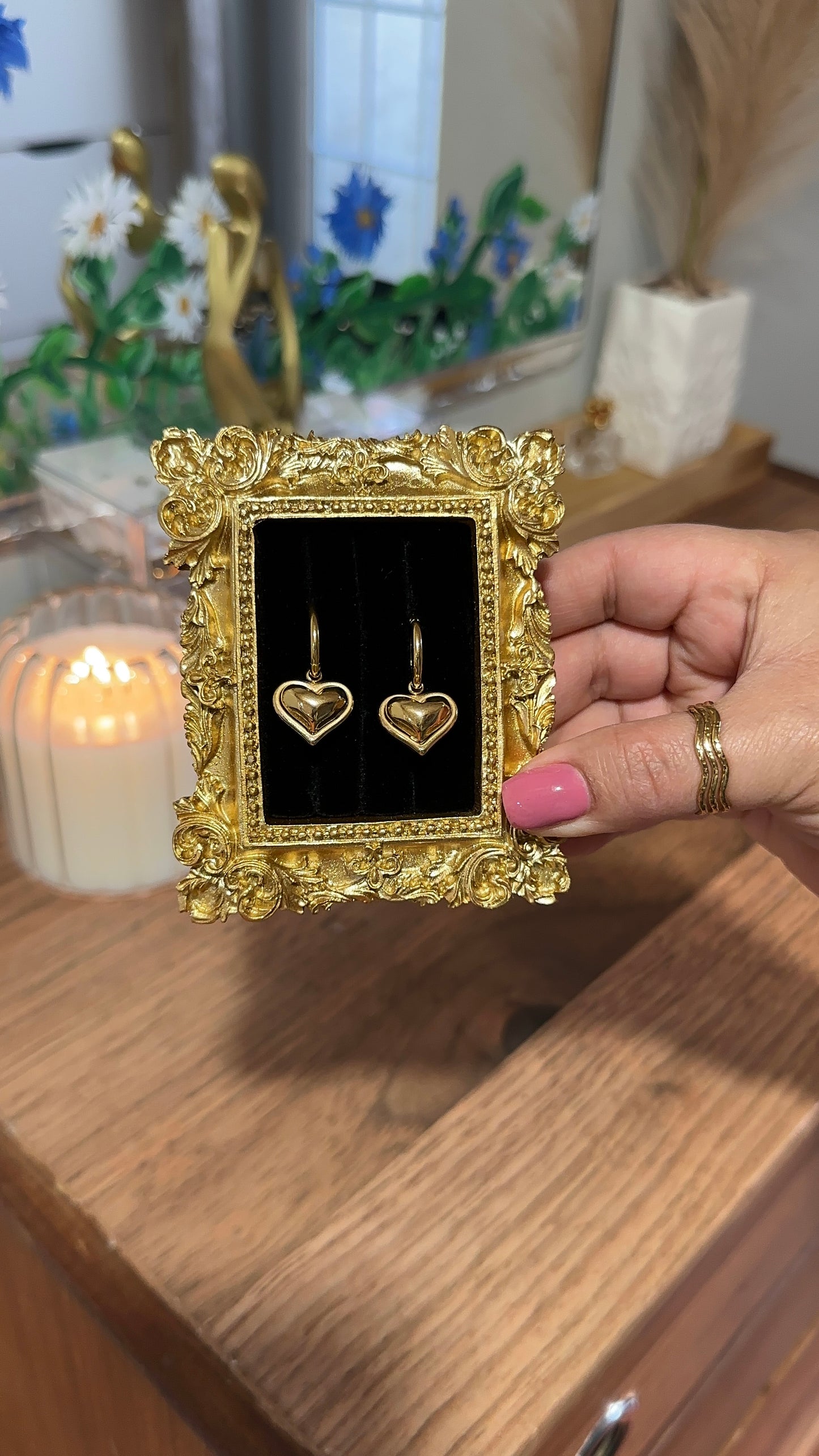 Bubble heart hoops