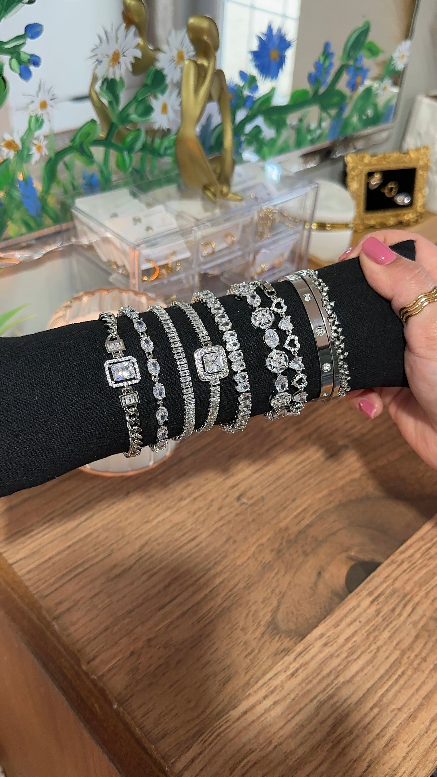 Oval silver collection