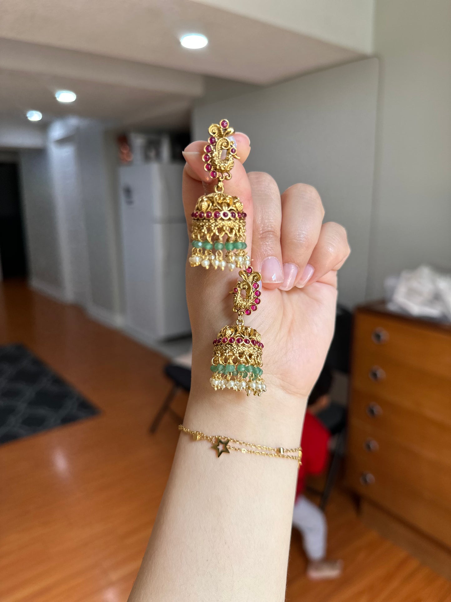 Peacock jhumki