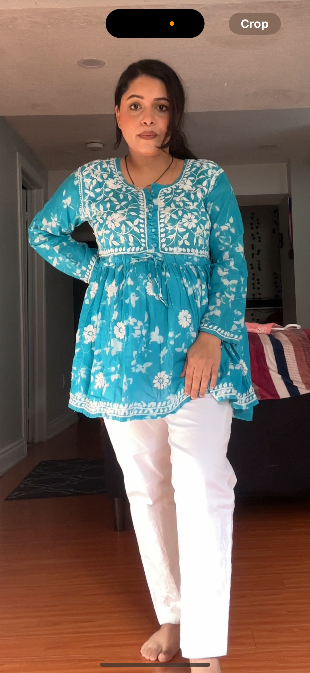 Peplum cotton top