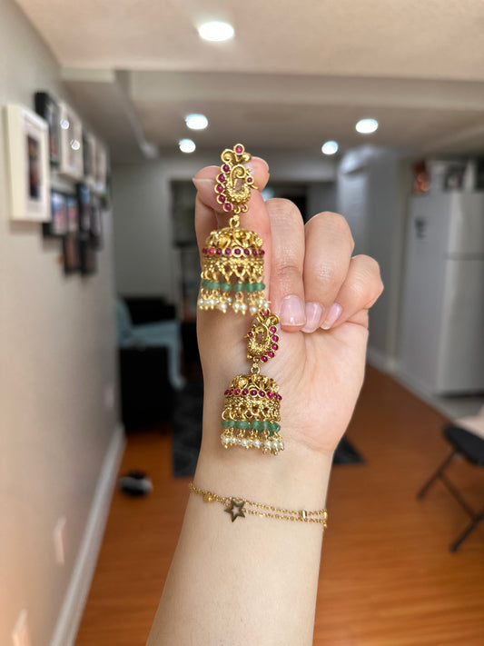 Peacock jhumki