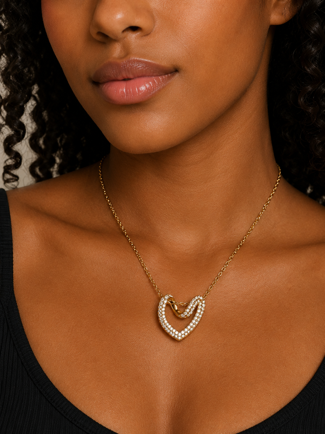 Melted heart 18 k gold plated