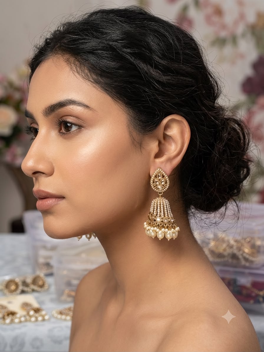 Ivory jhumki