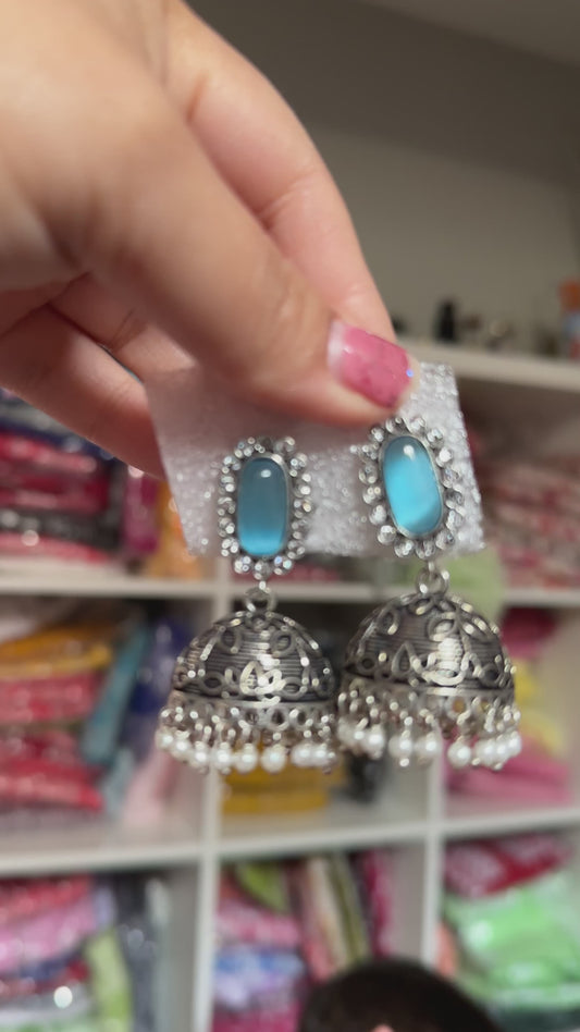 Oxidised jhumki